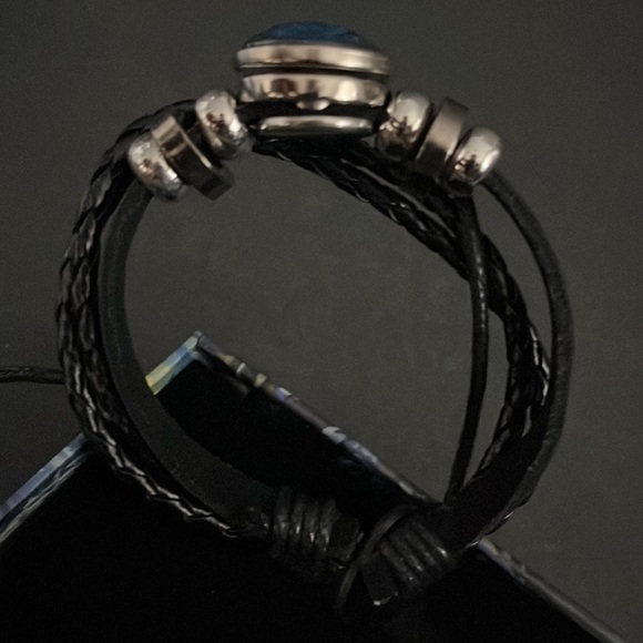 Van Gogh Art Glass Dome Leather Bracelet - New in box - Picture 13 of 14